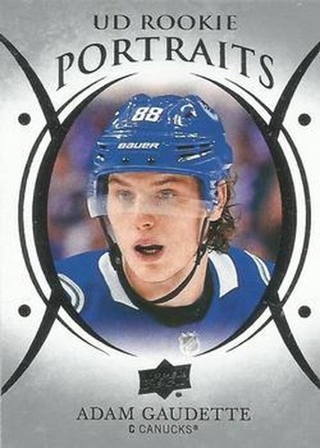 #P-45 Adam Gaudette - Vancouver Canucks - 2018-19 Upper Deck - UD Portraits Hockey