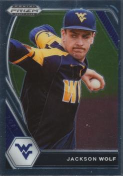 #PDP129 Jackson Wolf - West Virginia Mountaineers - 2021 Panini Prizm Draft Picks - Pink Velocity Prizm Baseball