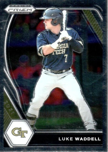 #PDP157 Luke Waddell - Georgia Tech Yellow Jackets - 2021 Panini Prizm Draft Picks - Pink Velocity Prizm Baseball