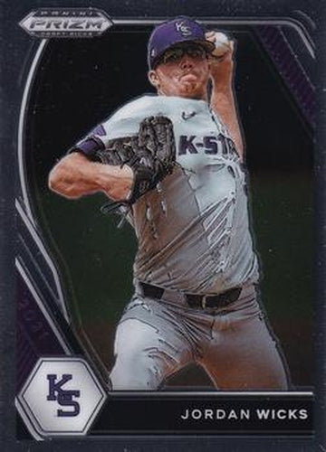 #PDP21 Jordan Wicks - Kansas State Wildcats - 2021 Panini Prizm Draft Picks - Pink Velocity Prizm Baseball