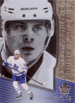 #PP-7 Auston Matthews - Toronto Maple Leafs - 2017-18 Upper Deck Tim Hortons - Platinum Profiles Hockey