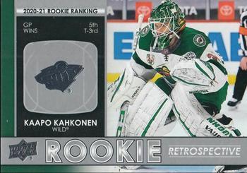 #RR-10 Kaapo Kahkonen - Minnesota Wild - 2021-22 Upper Deck - Rookie Retrospective Hockey