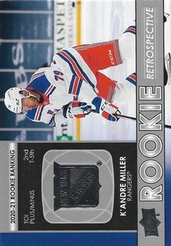 #RR-19 K'Andre Miller - New York Rangers - 2021-22 Upper Deck - Rookie Retrospective Hockey
