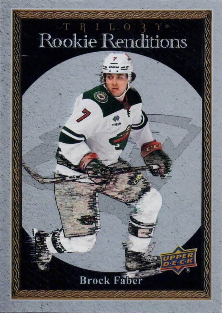#RR-3 Brock Faber - Minnesota Wild - 2023-24 Upper Deck Trilogy - Rookie Renditions Hockey