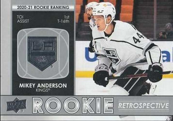#RR-3 Mikey Anderson - Los Angeles Kings - 2021-22 Upper Deck - Rookie Retrospective Hockey