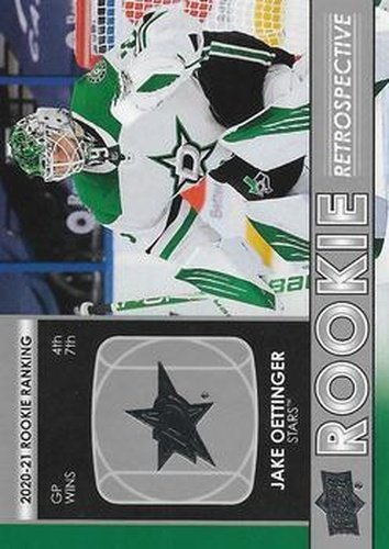 #RR-4 Jake Oettinger - Dallas Stars - 2021-22 Upper Deck - Rookie Retrospective Hockey