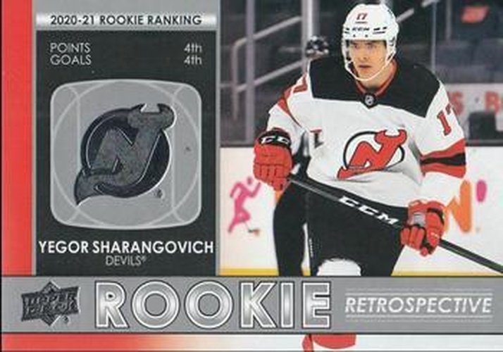 #RR-5 Yegor Sharangovich - New Jersey Devils - 2021-22 Upper Deck - Rookie Retrospective Hockey