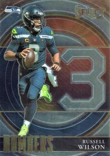 #SN-8 Russell Wilson - Seattle Seahawks - 2021 Panini Select - Select Numbers Football