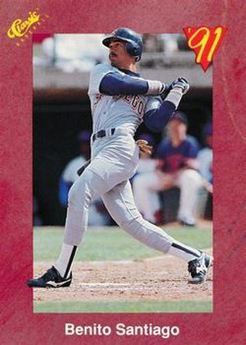 #T43 Benito Santiago - San Diego Padres - 1991 Classic II Baseball