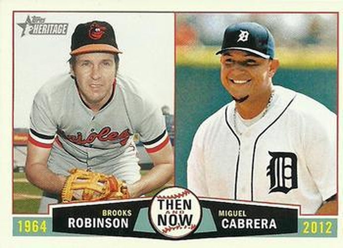 #TN-RC Brooks Robinson / Miguel Cabrera - Detroit Tigers / Baltimore Orioles - 2013 Topps Heritage - Then and Now Baseball