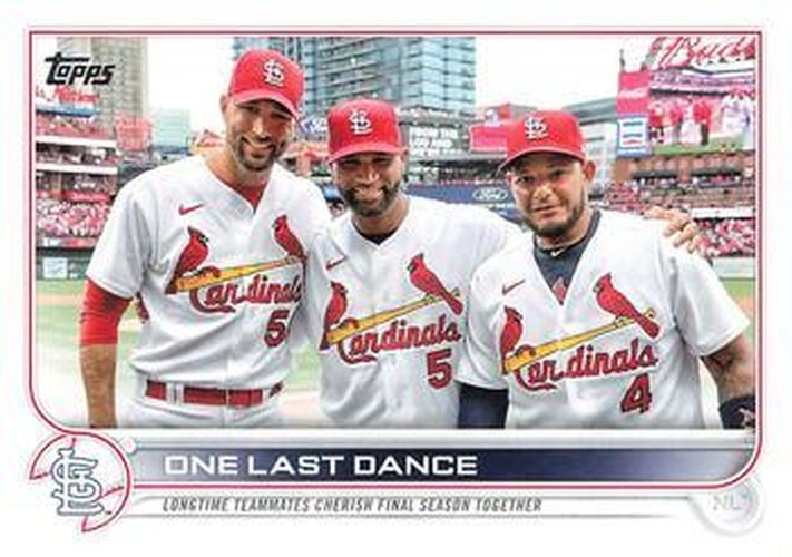 #US168 One Last Dance Albert Pujols / Yadier Molina - St. Louis Cardinals - 2022 Topps Update Baseball