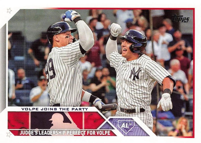 #US269 Volpe Joins the Party Anthony Volpe / Aaron Judge - New York Yankees - 2023 Topps Update Baseball