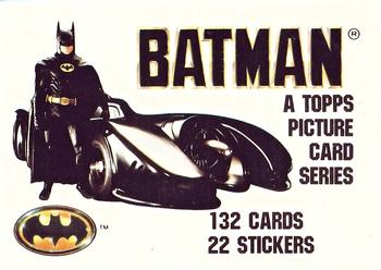 rare 1989 batman cards 1 Title Card