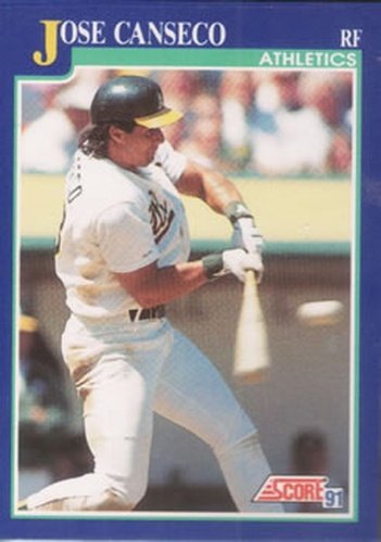 #1 Jose Canseco - Oakland Athletics - 1991 Score Baseball