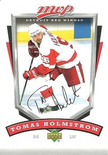 #102 Tomas Holmstrom - Detroit Red Wings - 2006-07 Upper Deck MVP Hockey