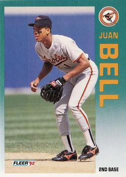 #3 Juan Bell - Baltimore Orioles - 1992 Fleer Baseball