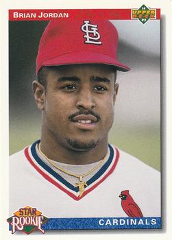 #3 Brian Jordan - St. Louis Cardinals - 1992 Upper Deck Baseball