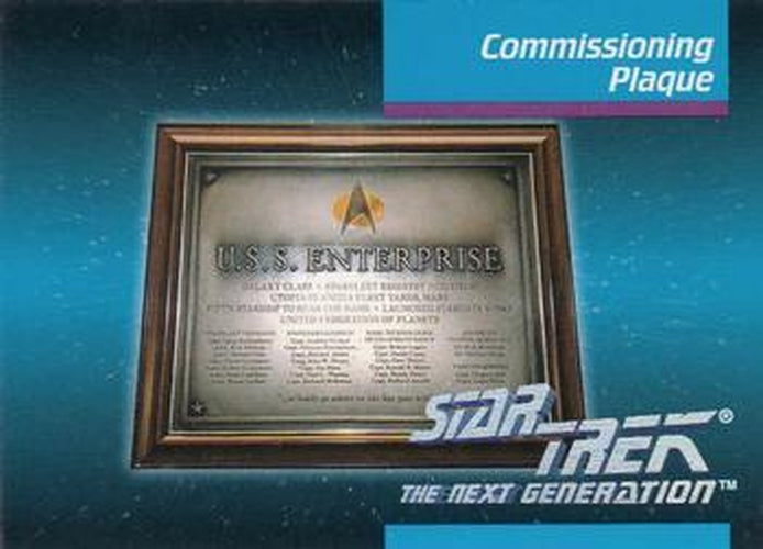#48 Commissioning Plaque - 1992 Impel Star Trek: The Next Generation