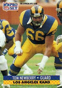 #204 Tom Newberry - Los Angeles Rams - 1991 Pro Set Football
