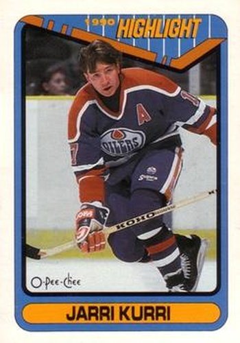 #5 Jari Kurri - Edmonton Oilers - 1990-91 O-Pee-Chee Hockey