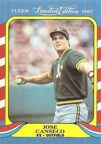 #6 Jose Canseco - Oakland Athletics - 1987 Fleer Limited Edition Baseball