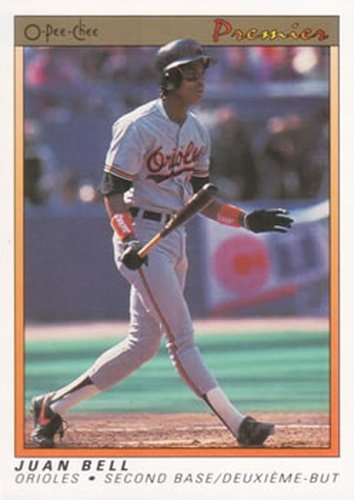 #7 Juan Bell - Baltimore Orioles - 1991 O-Pee-Chee Premier Baseball