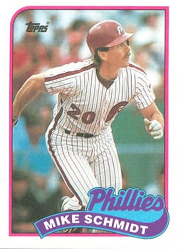 #100 Mike Schmidt - Philadelphia Phillies - 1989 Topps Baseball