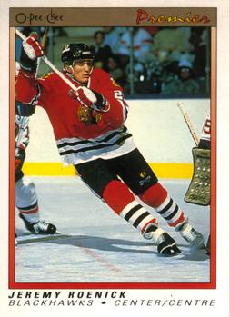 #100 Jeremy Roenick - Chicago Blackhawks - 1990-91 O-Pee-Chee Premier Hockey