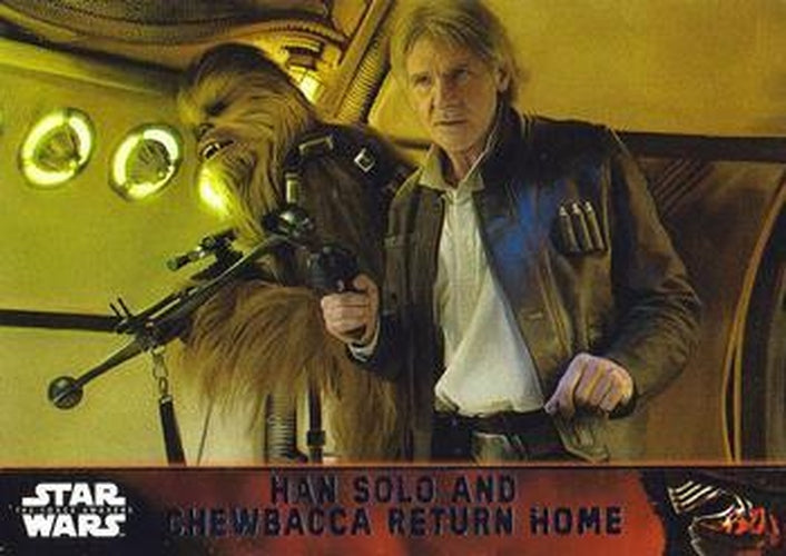 #100 Han Solo & Chewbacca return home - 2015 Topps Star Wars The Force Awakens