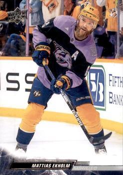 #100 Mattias Ekholm - Nashville Predators - 2022-23 Upper Deck Hockey