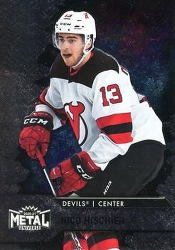 #100 Nico Hischier - New Jersey Devils - 2020-21 Skybox Metal Universe Hockey