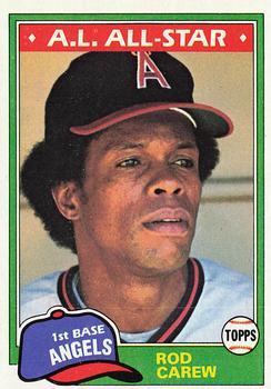 #100 Rod Carew - California Angels - 1981 Topps Baseball