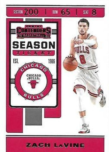 #100 Zach LaVine - Chicago Bulls - 2019-20 Panini Contenders Basketball
