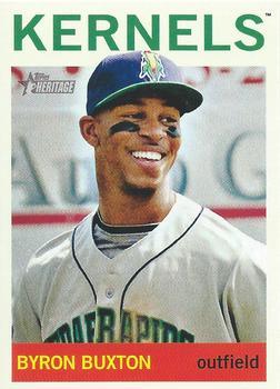 #100b Byron Buxton - Cedar Rapids Kernels - 2013 Topps Heritage Minor League Baseball