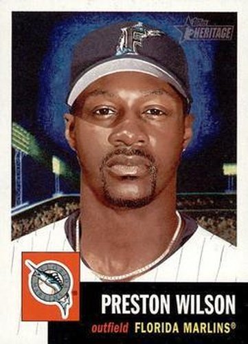 #100b Preston Wilson - Florida Marlins - 2002 Topps Heritage Baseball