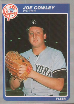 #124 Joe Cowley - New York Yankees - 1985 Fleer Baseball