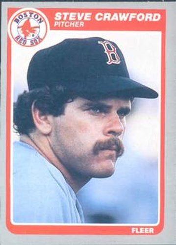 #156 Steve Crawford - Boston Red Sox - 1985 Fleer Baseball