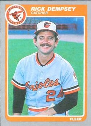 #175 Rick Dempsey - Baltimore Orioles - 1985 Fleer Baseball