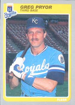 #210 Greg Pryor - Kansas City Royals - 1985 Fleer Baseball
