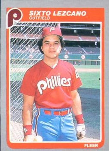 #258 Sixto Lezcano - Philadelphia Phillies - 1985 Fleer Baseball