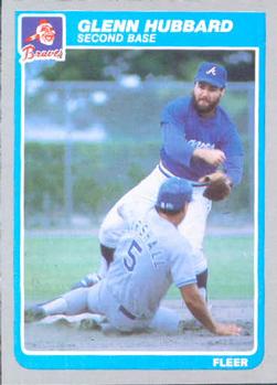 #329 Glenn Hubbard - Atlanta Braves - 1985 Fleer Baseball
