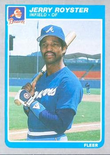 #340 Jerry Royster - Atlanta Braves - 1985 Fleer Baseball