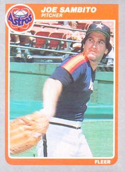 #360 Joe Sambito - Houston Astros - 1985 Fleer Baseball