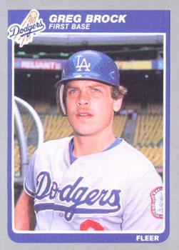 #368 Greg Brock - Los Angeles Dodgers - 1985 Fleer Baseball