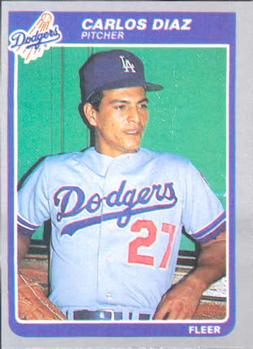 #369 Carlos Diaz - Los Angeles Dodgers - 1985 Fleer Baseball
