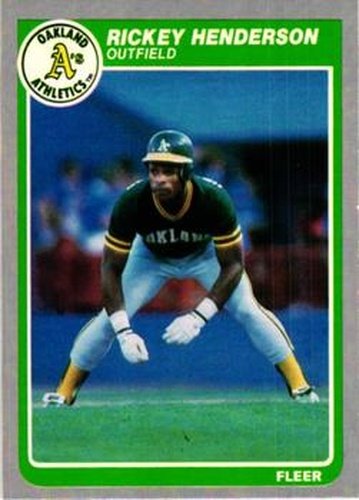 #425 Rickey Henderson - Oakland Athletics - 1985 Fleer Baseball