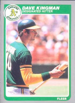 #427 Dave Kingman - Oakland Athletics - 1985 Fleer Baseball