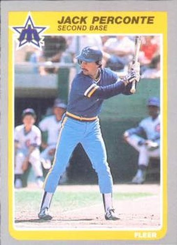 #498 Jack Perconte - Seattle Mariners - 1985 Fleer Baseball