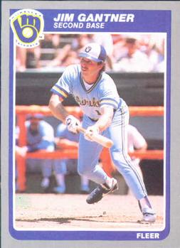 582 Jim Gantner - Milwaukee Brewers - 1985 Fleer Baseball