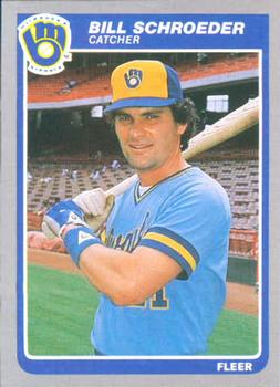 #594 Bill Schroeder - Milwaukee Brewers - 1985 Fleer Baseball